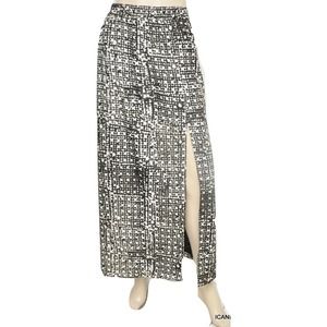 Michael Kors Mandera Maxi Long Front Slit Skirt Black S/L Nwt $99
